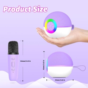 goopow Mini Karaoke Machine for Kids and Adults