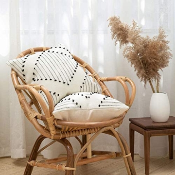 Blue Page Modern Farmhouse Boho Pillow Covers Set of 2