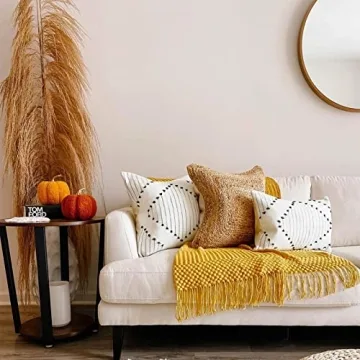 Blue Page Modern Farmhouse Boho Pillow Covers Set of 2