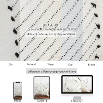 Blue Page Modern Farmhouse Boho Pillow Covers Set of 2