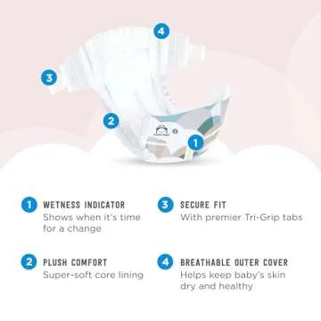 Amazon Brand - Mama Bear Plush Protection Diapers - Size 2, 46 Count, Hypoallergenic Premium Disposa...