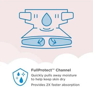 Amazon Brand - Mama Bear Plush Protection Diapers - Size 2, 46 Count, Hypoallergenic Premium Disposable Baby Diapers, White and Cloud Dreams