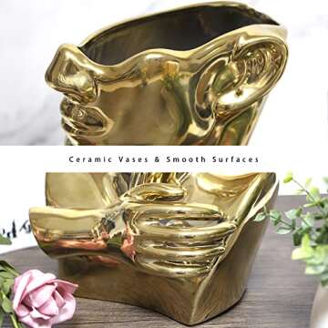 fumisee Modern Abstract Face Flower Vase for Elegant Decor