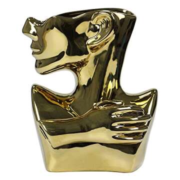 fumisee Modern Abstract Face Flower Vase for Elegant Decor