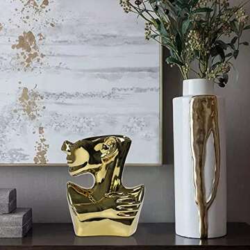 fumisee Modern Abstract Face Flower Vase for Elegant Decor