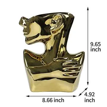 fumisee Modern Abstract Face Flower Vase for Elegant Decor