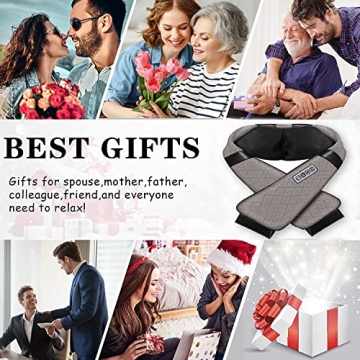 Blue Elf Shiatsu Neck Back Massager with Heat for Pain Relief