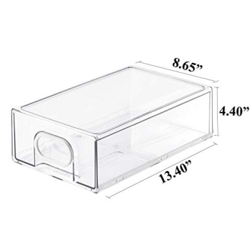 UNIKON Refrigerator Organizer Bin Stackable BPA Free Storage