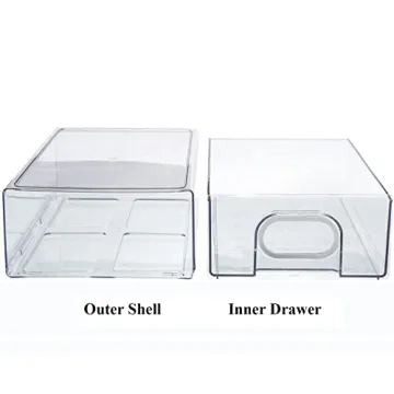 UNIKON Refrigerator Organizer Bin Stackable BPA Free Storage