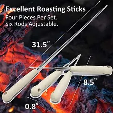 Atigrado 32" Marshmallow Roasting Sticks - Safe & Durable