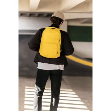 BREVITE The Backpack- Casual daypack backpacks for every function. Compact but spacious 18L aesthetic traveling backpack with laptop compartment. (Tan)