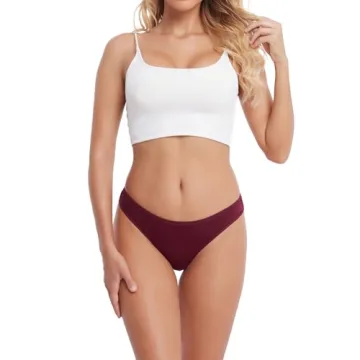 ANZERMIX Cotton Thong Panties Pack of 6 for Comfort