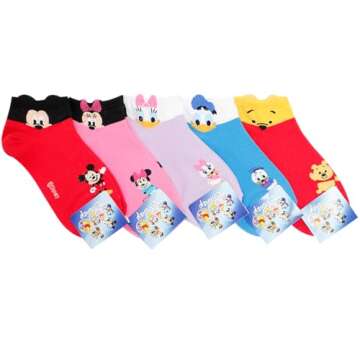 socksense Cartoon Character Series Women and teen girls Licensed Socks Collection (Cotton Blend, Fac...