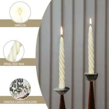 Elegant Beeswax Taper Candles Set of 4 - Dripless 7" Candles
