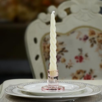 Elegant Beeswax Taper Candles Set of 4 - Dripless 7" Candles