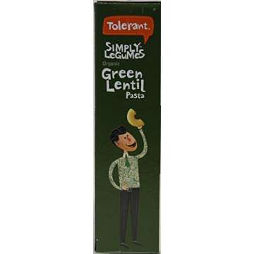 Tolerant Organic Gluten Free Green Lentil Pasta - 21g Protein