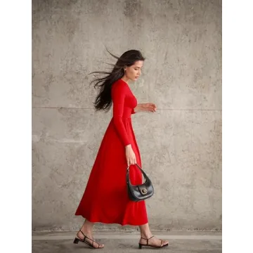 OQQ Women's Long Sleeve Maxi Dress - Elegant & Comfortable