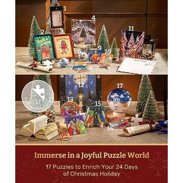Pintoo Advent Calendar 2023 Unique Puzzles for Christmas Countdown