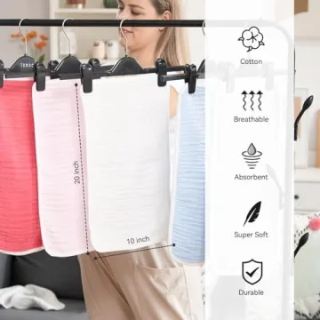 Synrroe Muslin Burp Cloths Large Soft and Absorbent