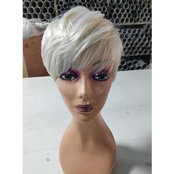 BeiSD Short Pixie Cuts Hair Wigs for Women Girls Short Wigs with Bangs Synthetic Wigs for Black/White Women (X1033)