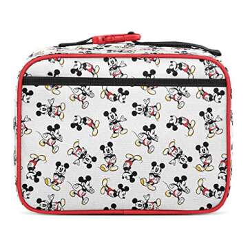 Simple Modern Disney Kids Lunch Box for Toddler | Reusable Insulated Bag for Boys | Meal Containers for School with Exterior and Interior Pockets | Hadley Collection | Mickey Mouse Retro