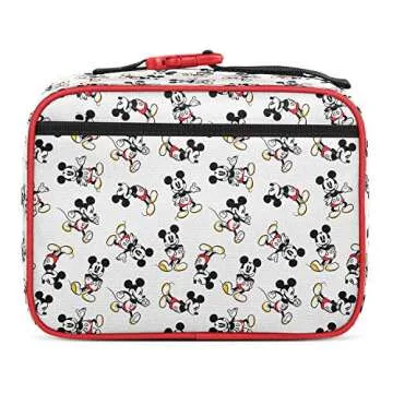 Simple Modern Disney Kids Lunch Box for Toddler | Reusable Insulated Bag for Boys | Meal Containers for School with Exterior and Interior Pockets | Hadley Collection | Mickey Mouse Retro