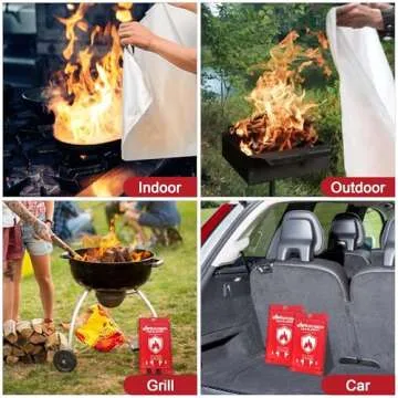 Safewayfire Emergency Fire Blanket - 2 Pack - Fiberglass Fire Blanket for Home, 39.4'' x 39.4'' Fire Suppression Blanket for Kitchen