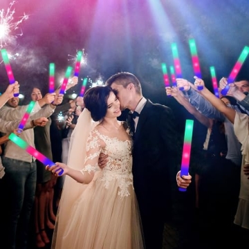Vibrant SHQDD 105 PCS LED Foam Glow Sticks for Parties