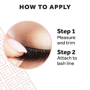 Eylure Press On Pre-Glued False Eyelashes, Wispy Light Texture Lash, No.117, 1 Pair