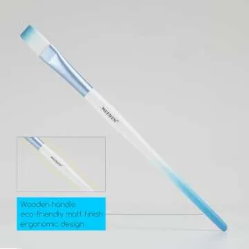 MEEDEN Watercolor Paint Brush Set: 10 Pcs Art Painting Brushes with Flat Round Detail Types - Artist Paint Brushes for Adult Beginner Watercolor Gouache Inks Painting