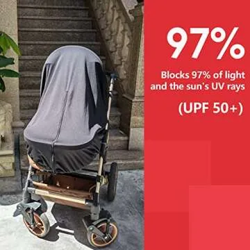 Universal Sun Shade for Strollers - UPF50+ UV Protection