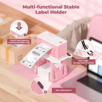 MUNBYN Label Holder for Rolls and Fanfold Labels