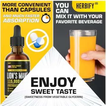 HERBIFY Lions Mane Extract for Memory and Focus