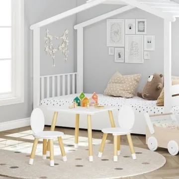 UTEX Kids Table with 2 Chairs Set - Perfect for Little Ones