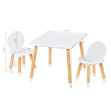 UTEX Kids Table with 2 Chairs Set - Perfect for Little Ones