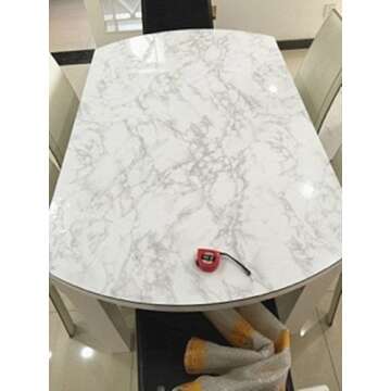 Moyishi Grey Granite Look Marble Gloss Film Vinyl Self Adhesive Counter Top Peel and Stick Wall Decal (12''x79'')