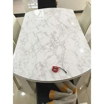 Moyishi Grey Granite Look Marble Gloss Film Vinyl Self Adhesive Counter Top Peel and Stick Wall Decal (12''x79'')