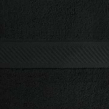 Utopia Towels 6 Pack Bath Towel Set (24 x 48 Inches), 500 GSM 100% Ring Spun Cotton Medium Lightweight and Highly Absorbent Quick Drying, Premium Towels for Hotel, Spa and Bathroom (Black)