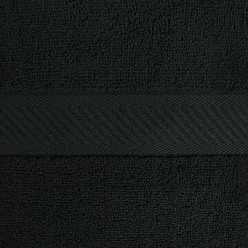 Utopia Towels 6 Pack Bath Towel Set (24 x 48 Inches), 500 GSM 100% Ring Spun Cotton Medium Lightweight and Highly Absorbent Quick Drying, Premium Towels for Hotel, Spa and Bathroom (Black)