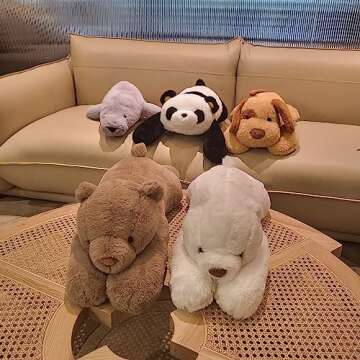 FoxVilla 4lbs Polar Bear Weighted Stuffed Animals, 24 inch Weighted Plush Stuffed Animals for Adults, Cute Soft Weighted Plush Throw Animal Pillow Toy, Birthday Gifts for Adults Kids