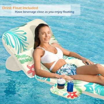 Jasonwell Inflatable Pool Float Adjustable Lounger for Adults