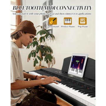 Ktaxon 88 Key Weighted Keyboard for Beginners with MIDI Features