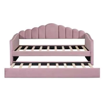 Elegant HomSof Twin Upholstered Daybed with Trundle