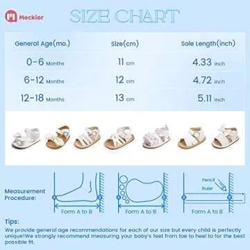 Meckior Baby Toddler Infant Girls PU Leather Soft Open Toe Summer Sandals Flower Princess Flat Shoes
