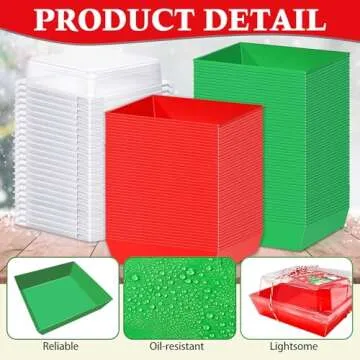 Isohit Christmas Charcuterie Boxes - 100 Pcs Festive Packaging