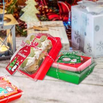 Isohit Christmas Charcuterie Boxes - 100 Pcs Festive Packaging