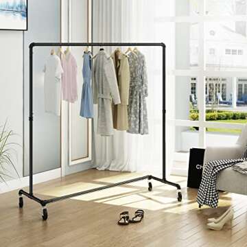GREENSTELL Heavy Duty Z Base Clothes Rack for All Spaces