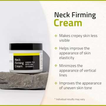 YEOUTH Neck Cream with Vitamin C, Moisturizing Neck Firming Cream for Women and Men, Targeting Decolletage and Double Chin, Cleavage and Chest 2oz