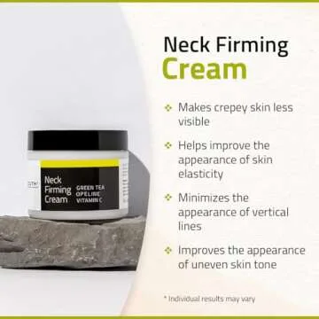 YEOUTH Neck Cream with Vitamin C, Moisturizing Neck Firming Cream for Women and Men, Targeting Decolletage and Double Chin, Cleavage and Chest 2oz