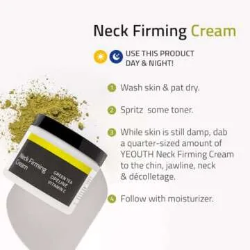 YEOUTH Neck Cream with Vitamin C, Moisturizing Neck Firming Cream for Women and Men, Targeting Decolletage and Double Chin, Cleavage and Chest 2oz
